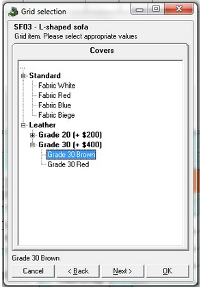 Processing Fabric Option with Price and Cost Jump at the Aralco POS