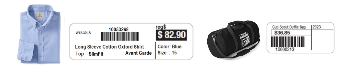 apparel barcode labeling