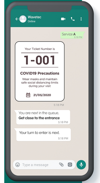 WhatsApp queue ticketing - how it works- step 3